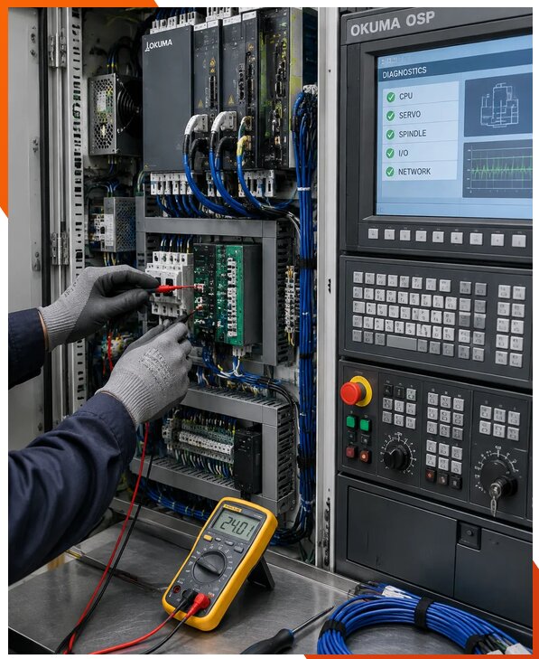 Ремонт систем ЧПУ Okuma OSP в Малгобеке